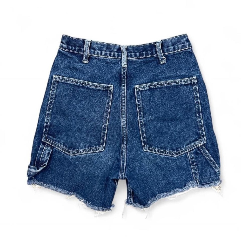 Brandy Melville John Galt High Waist Denim Cargo Shorts‎ Women's M Jort Cut Off